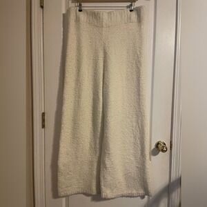 SKIMS Cream‎ Teddy Sherpa Wide Leg Pants 4X/5X Cozy Loungewear Cottage Casual